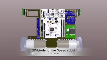3D - Design of the Speed robot (PCB was designed using Altium)