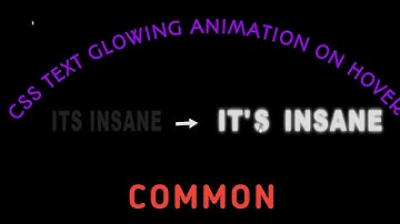 CSS Creative Common Glowing Text Animation on Hover - Code IT
