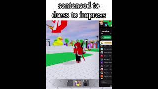 Sentenced to dress to impress #shorts #roblox #theclassic #theclassicevent #dresstoimpress