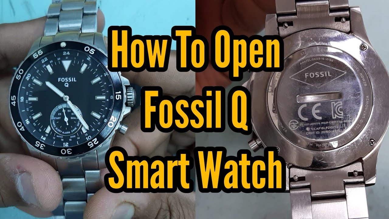 How To Open Fossil Q Smart Watch, Fossil Q Replacement The Battery | Watch  Repair Channel - YouTube