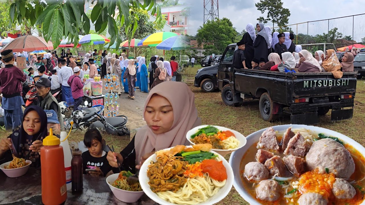 IKUT PAWAI RIBUAN SANTRI, NG'BAKSO SOLO LUMAYAN, LANJUT JEMPUT EMA