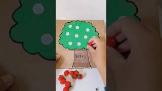 🌳DIY Apple Tree to Teach Counting🍎 #cardboardcraft #diycrafts