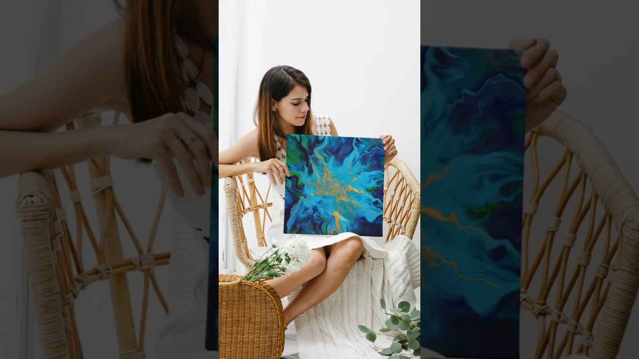 Testing Colors… Ended Up Loving This 😳 #fluidart #dutchpour #shorts