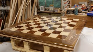 Chess Board with TableTop Epoxy Finish
