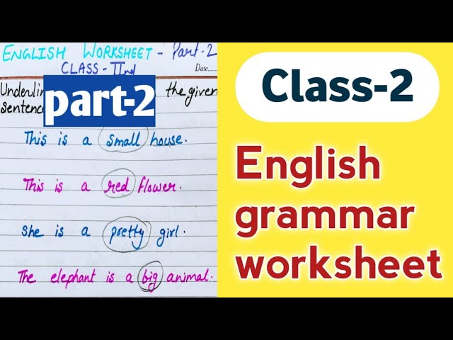 how to teach english grammar of class-2. (part -2) 