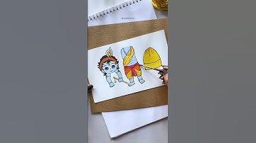Krishna Janmashtami diy craft idea#shorts #handmade #viral #trending #unique #easy #best #beautiful