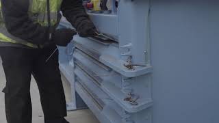 How to tie off a bale - Greenbank Semi Automatic Baler