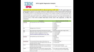 Week10 Assignment SPSS Logistic Regression Analysis Handout   KEY