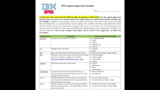 Week10 Assignment SPSS Logistic Regression Analysis Handout   KEY