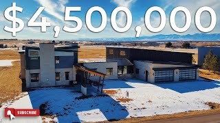 INSIDE A BRAND NEW ULTRA MODERN HOUSE WITH AN AIRPLANE HANGER // HOLDS 4 PLANES OR 16 CARS INSIDE!!