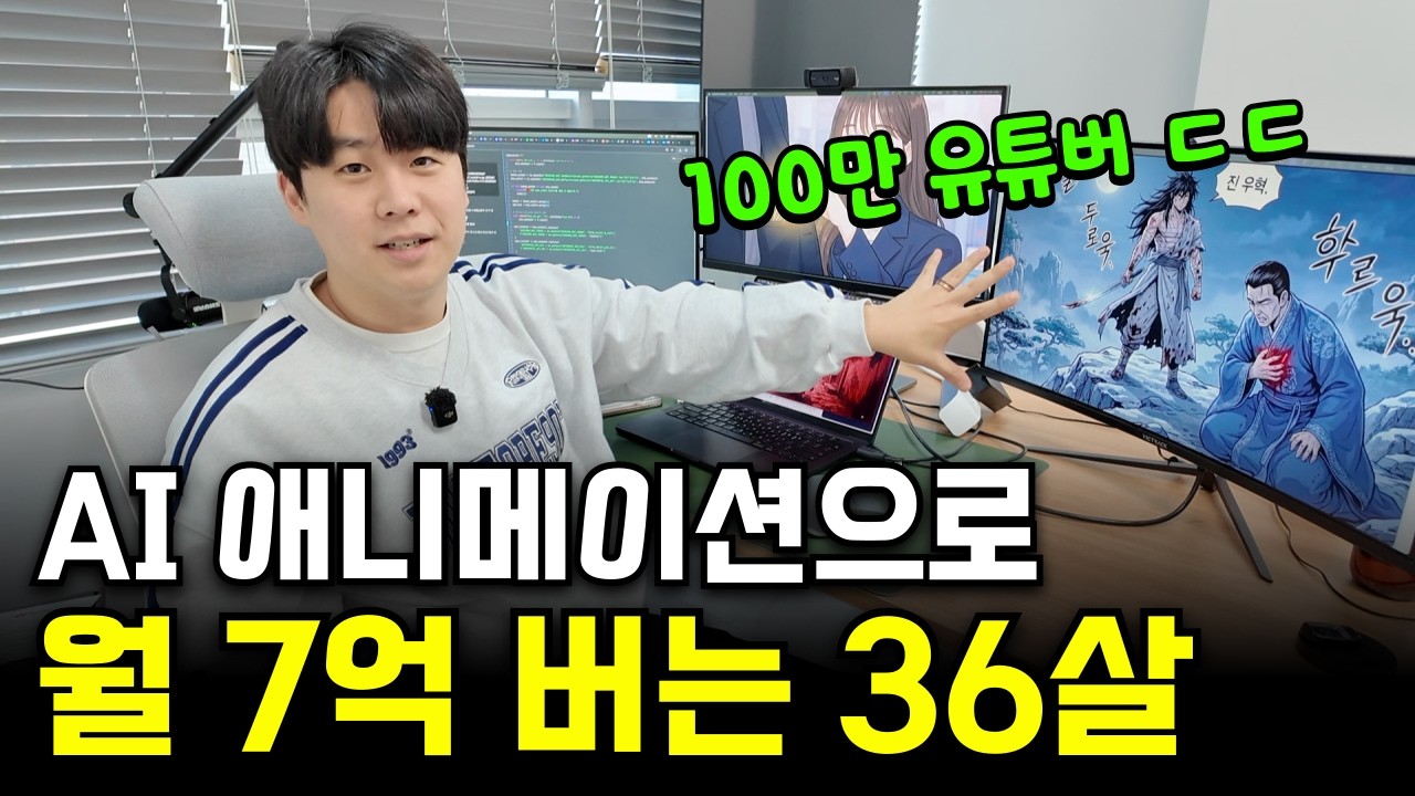 AI 웹툰 영상으로 월 순수익 7억 쓸어담는 36살 대표님