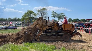 Vintage Case Track Loader working hard in the dirt