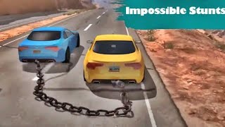 Impossible Chain Car Stunts 3D Car Games - Android Gameplay #Carstunts3d #impossiblestuntcartracks3d screenshot 4