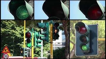 Semaphore - Traffic Light Composition. Stock Footage