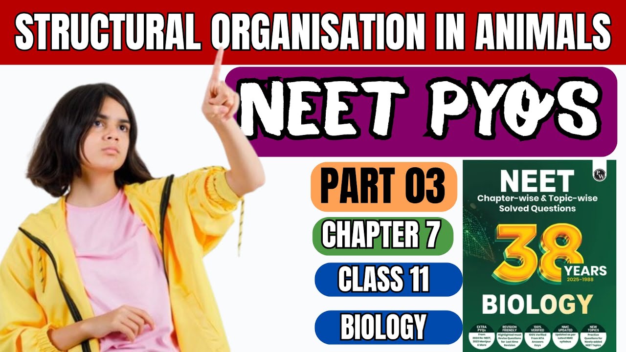 Structural Organisation in Animals NEET PYQs | Class 11 Biology Ch 07 ...