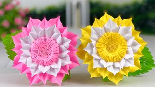 Beautiful Paper Flower Making | Paper Crafts For School | Home Decor | Paper Craft | Crafts DIY