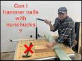 Nunchucks vs nails… This got out of hand fast 😅