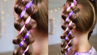 4 strand braid with ribbon! Incredibly beautiful and simple!