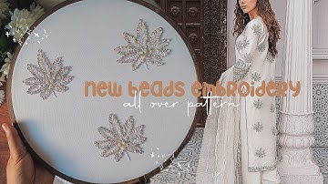 Beautiful all over embroidery pattern for dress💫 hand embroidery beads work design ✨