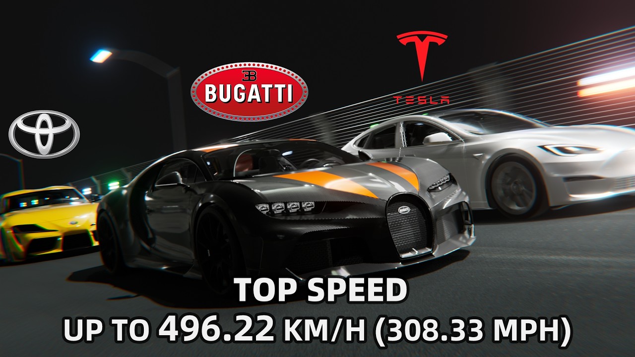 The Fastest Car From Every Brand by Top Speed (Slowest → Fastest)