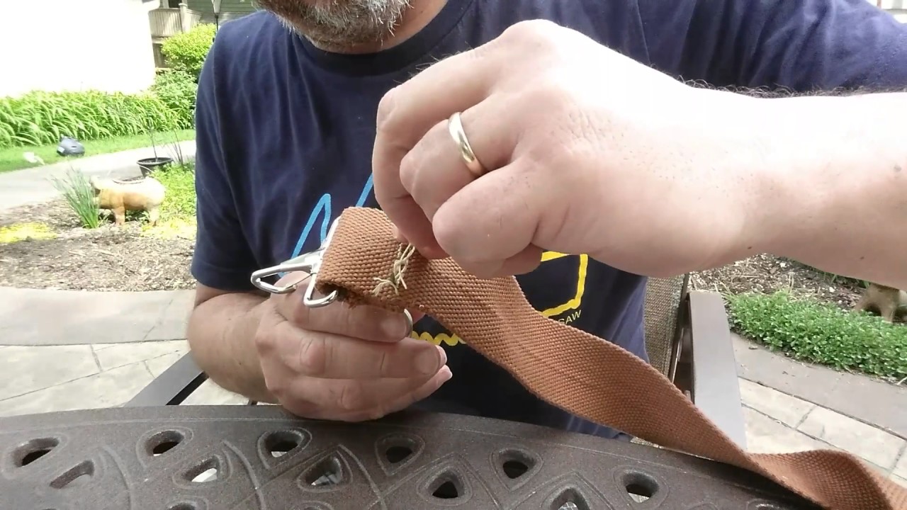 Got a used boxing bag but the strap is tearing. Is there a way to repair it  or if there's a good way to replace it with a new strap effectively. 