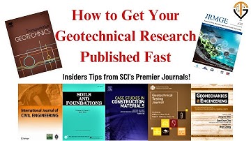 How to Get Your Geotechnical Research Published Fast | SCI