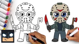 How To Draw Jason Voorhees 🔪 Friday the 13th