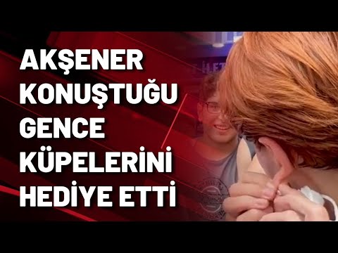 Meral Akşener konuştuğu gence küpelerini hediye etti