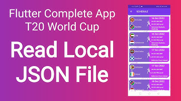 Complete Flutter T20 World Cup App Tutorial | Part 7 | Read Local JSON file from assets