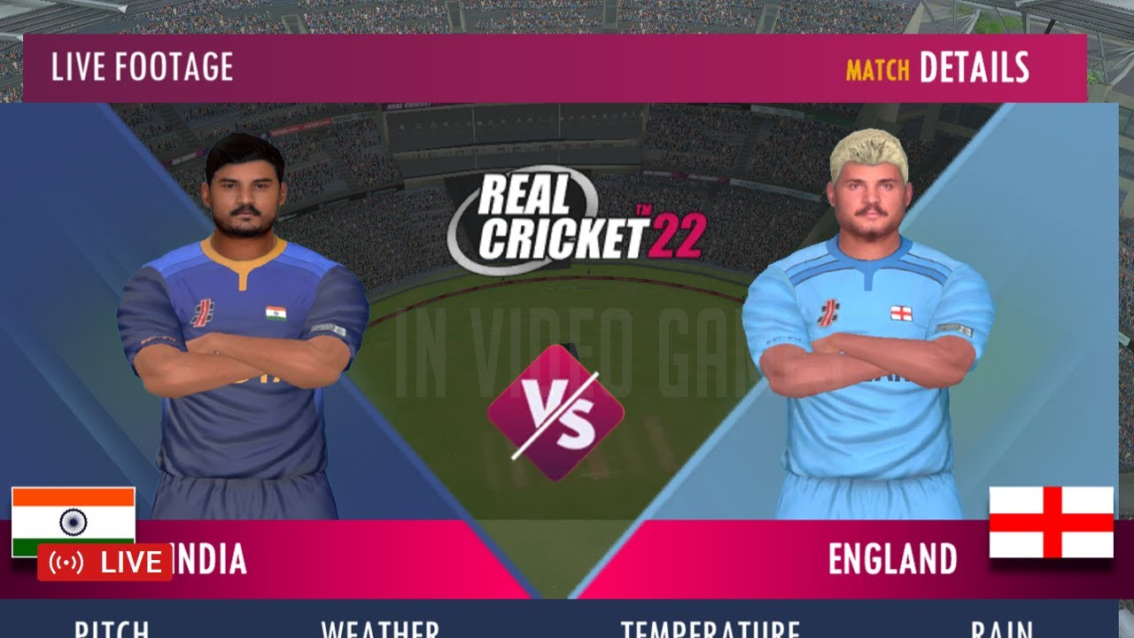 IND vs ENG - India vs England Warm Up in Cricket World cup 1992 CWC Real Cricket 22 Live Stream
