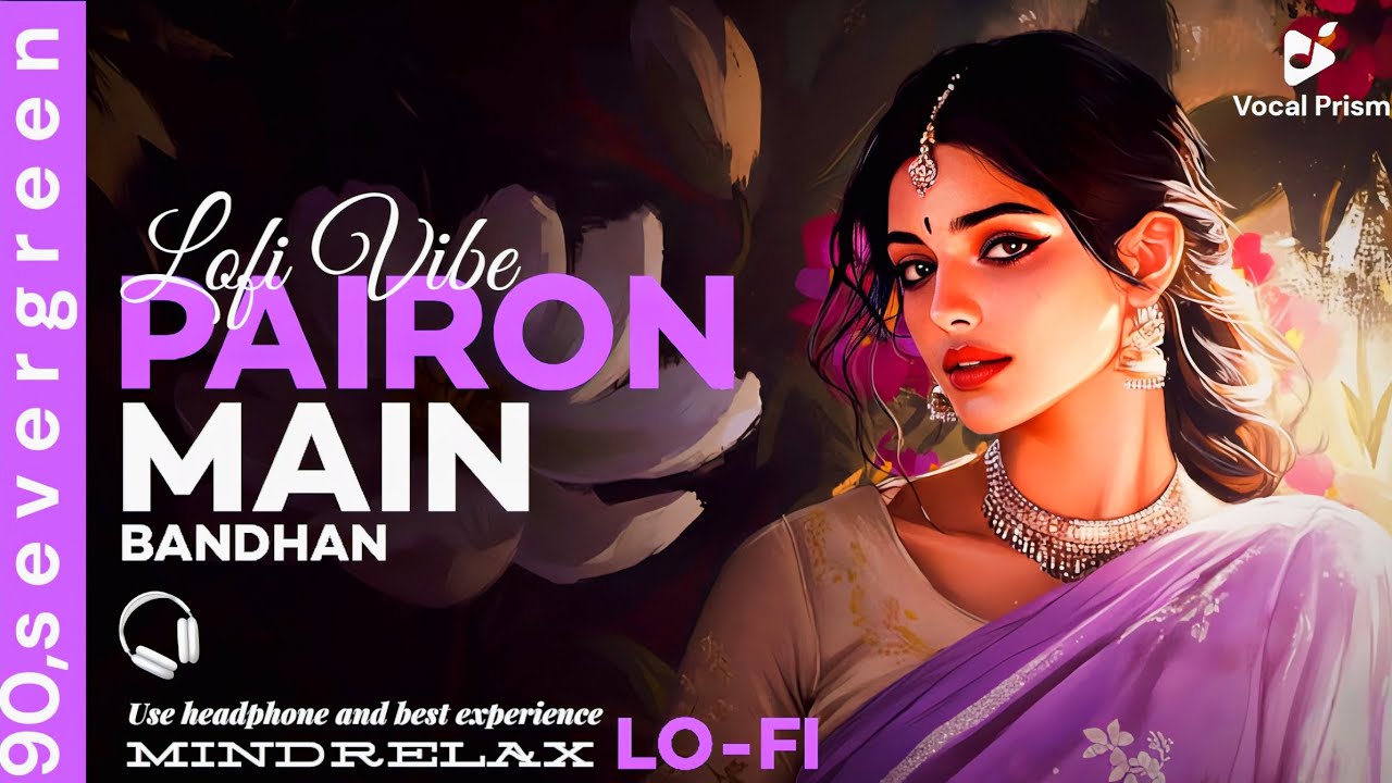 Lo-Fi Vibe❤Pairon Main Bandhan//90,s evergreen Lofi music//Mindrelax Lofi Music