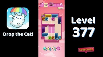 🎮 Drop the Cat! Level 377 Walkthrough | Fun Candy Puzzle Challenge 🐱