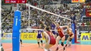 set 3/4 : Thailand Beats China-Final  15th Asian Women's Volleyball Championship 2009