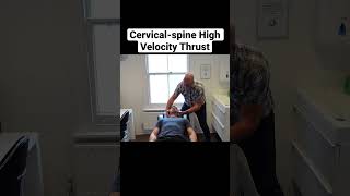 Chiro adjusts my c-spine to create input to the cerebellum. #chiro #chiropractic #chiropractor