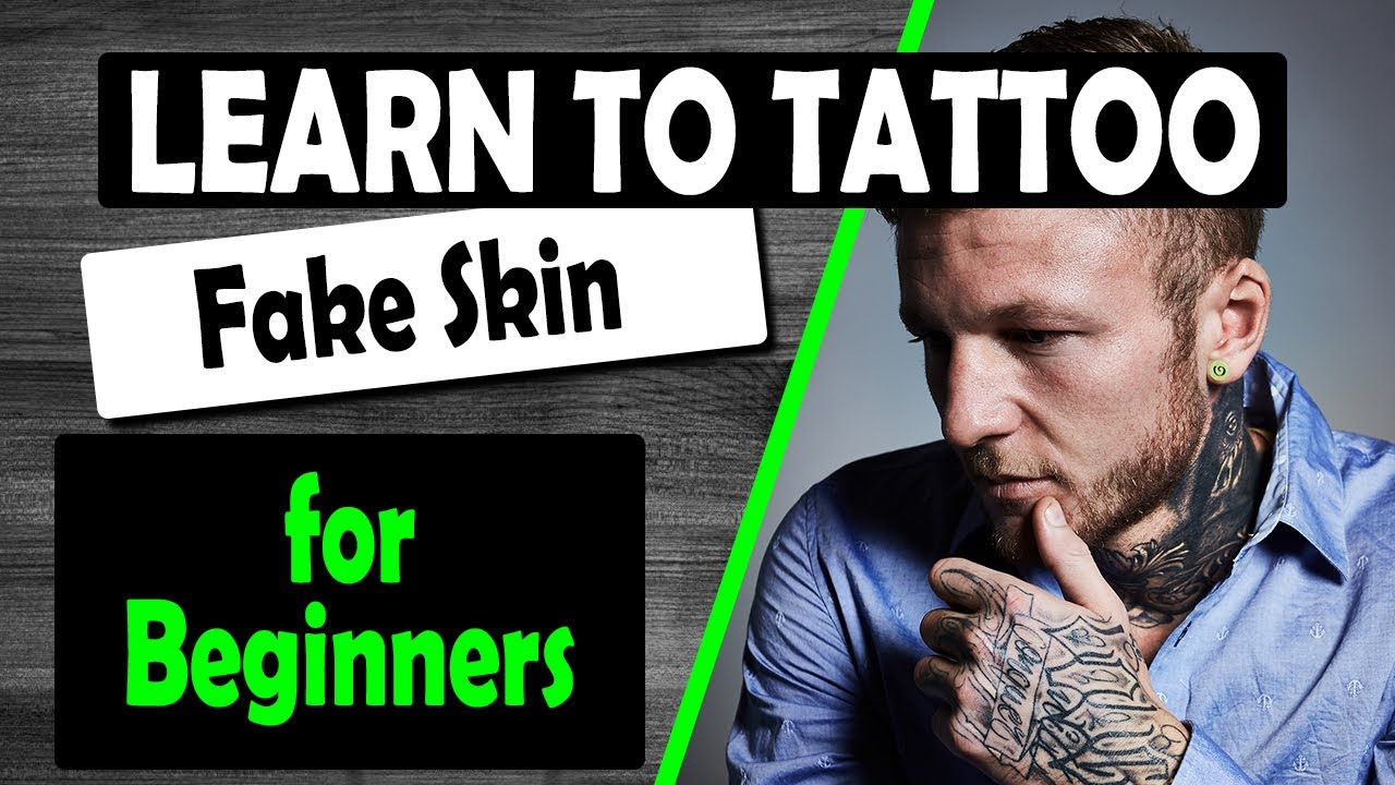 ✓How to tattoo fake skin✓ for beginners 