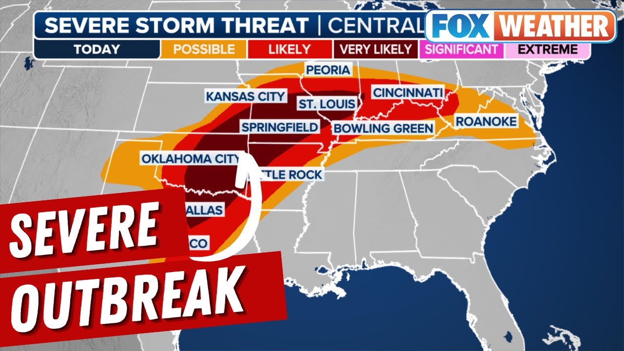 Widespread Multiday Severe Weather Outbreak Developing For Central ...