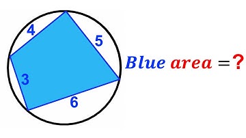 Can you find area of the Blue shaded Quadrilateral? | (Cyclic) | #math #maths | #geometry