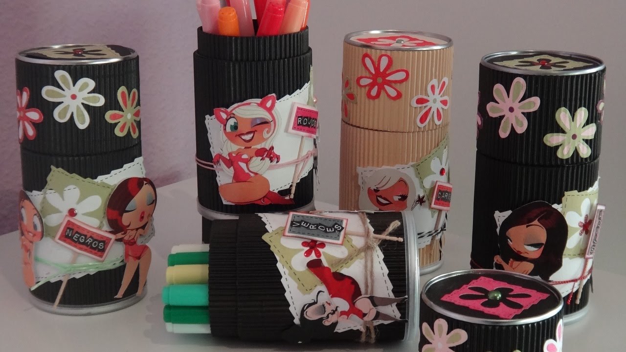 Tutorial portalápices con bote de Pringles YouTube