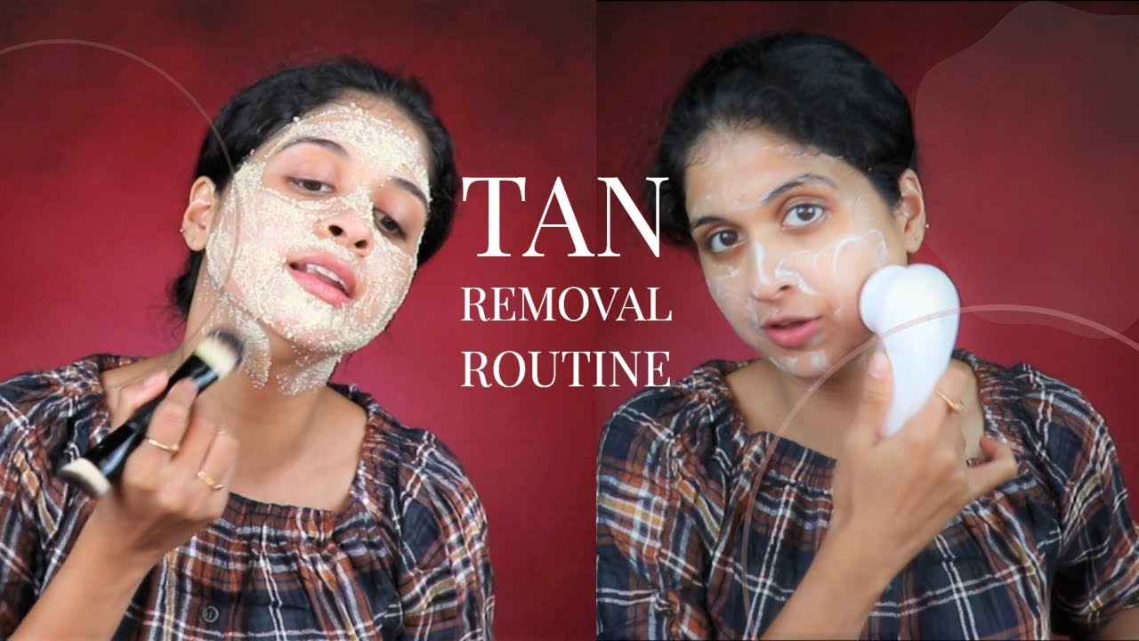 REALISTIC TAN REMOVAL ROUTINE WITH DIY ANTI-TAN MASK | MRUDHULA BASKER makeup artist