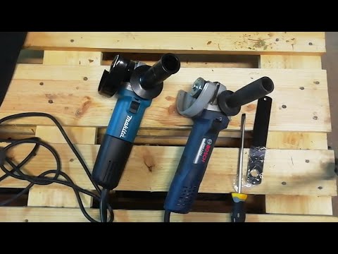 Unboxing amoladora Makita 9558NBR y comparación (dimensiones) con Bosch GWS 7-115. #Herramientas 19