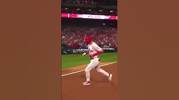 Trea Turner ￼starts the game with a bomb #phillies #homerun #postseason #baseball
