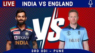 LIVE Ind vs Eng 3rd ODI Score LAST 25 OVERS & Hindi Commentary | Ind Vs Eng 2021 Live cricket match