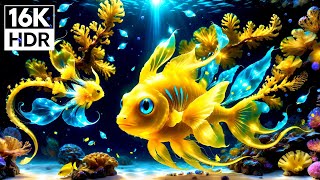 Ocean Dreams | 16K HDR Dolby Vision 🌈 Vibrant Coral Reefs – Relaxing Ocean Sounds & Aquarium Harmony