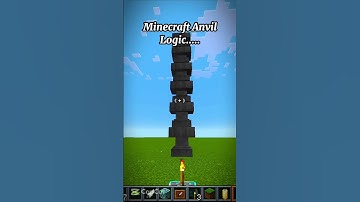 Minecraft Anvil Logic.....  |  #shorts #minecraft #anvil #physics #minecraftshorts