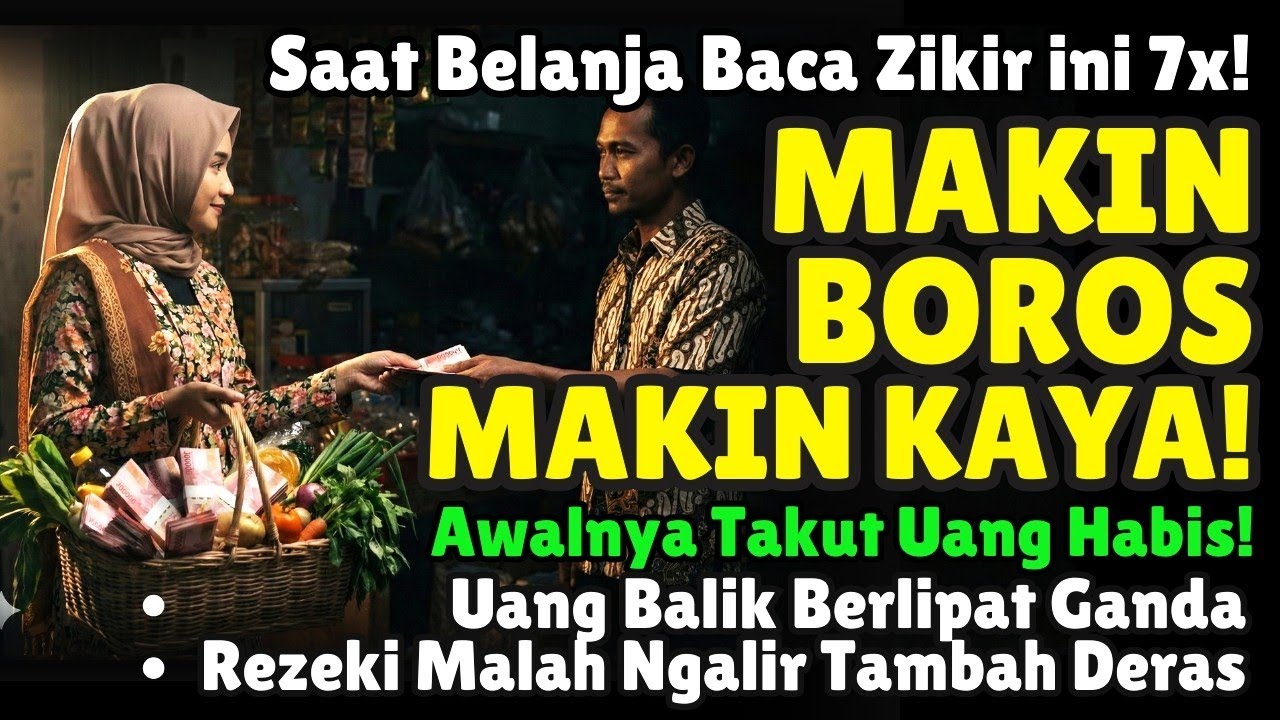 Jangan Takut Uang Habis⁉️Belanja Sambil Baca Zikir Ini 7x di Hati, Rezeki Mengalir Tak Pernah Habis