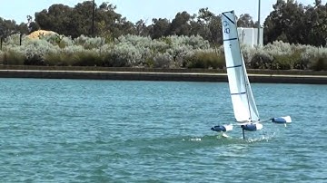 Mini40 rc trimaran tuning