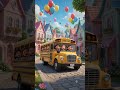 🚌 Colorful School Bus Adventure for Kids #cartoon #familyfriendly #funny #kids #preschoollearning