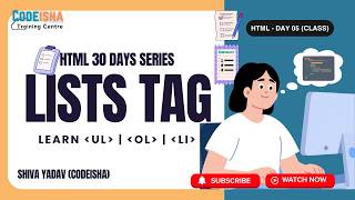 HTML Lists Explained 🔥 | ul, ol, li Tags Tutorial for Beginners | Day 5
