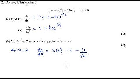 NEW! Edexcel June 2018 Pure Paper 1 q2 - Differentiation