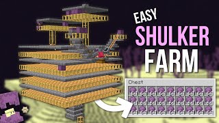 Minecraft Easy Shulker Farm Tutorial 1.20+ | Single Dimension Shulker Shell Farm  750+ Per Hour